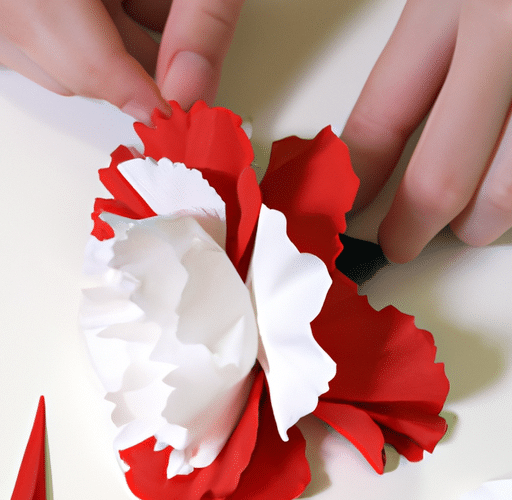 Jak zrobić piękny kotylion biało-czerwony z bibuły – krok po kroku